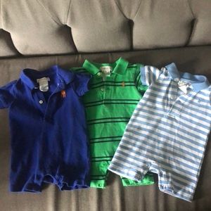 3 Ralph Lauren Short Rompers (3M)